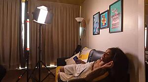 Pornstar slut with tattoos takes monster cock in anal assfucking behind the scenes