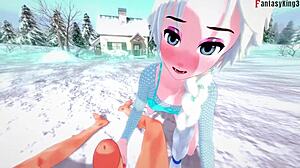 Elsa gets fucked in Christmas fantasy POV