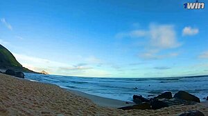 first blowjob of the year at the beach with stranger