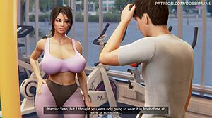 3D Gym Instructor Feels Intense Pleasure During Anal Fucking