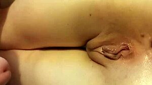 beautiful pussy gets fucked hard in wet anal sex.