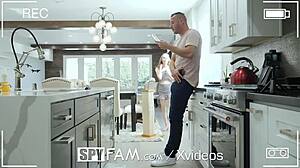 horny step sister leaves dildo in dishwasher for big cock