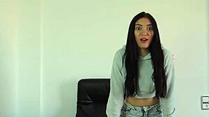 At 18, virgin Paola Hard joins Magic Javi for her first porn casting interview