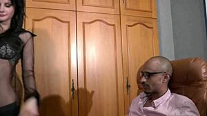 French Cutie With Small Tits Fucks Two Monster Cocks In A Shaved Pussy Threesome.