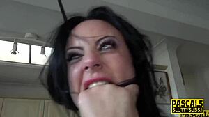 tied up submissive gets rough anal banging