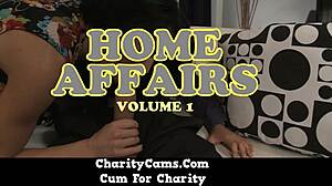 Hot babe rides big dick and shares with milf friend in charity cams