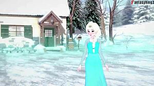 Elsa gets fucked in Christmas fantasy POV