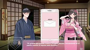 Hentai game where he fucks his wife intensely in front of him.