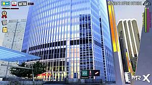 Fashionbusiness character bathing in a hot shower in episode 1 scene 94