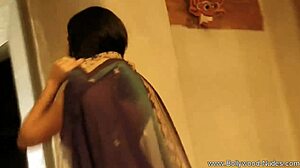 Indian brunette performs erotic bollywood dance while undressing