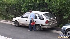 fat plumber bangs skinny blonde teen with mouth cumshot