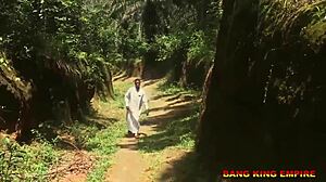 Ebony Teen Housewife Fucks Reverend Father In Bush