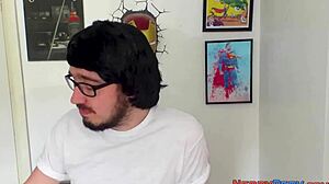 yorkshire geek tricked into blowjob by tattooed brit in high definition 😏