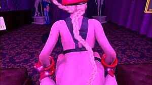 Cammy White Rides Cock In Virtual Reality Game Cosplay, Fighting Crazy Bunny Costumes