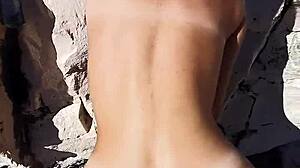 quick beach fuck with teen babe