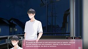 Hentai game where he fucks his wife intensely in front of him.