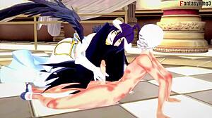 albedo and the overlord having some fantasy sex in this full scene
