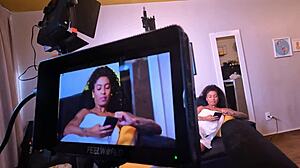 Pornstar slut with tattoos takes monster cock in anal assfucking behind the scenes