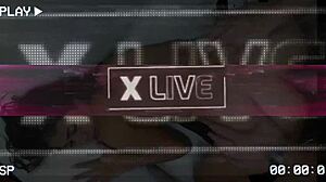 Three huge cocks surround two brunettes