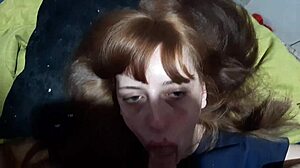 Young beauty sucks big cock of her stepbrother