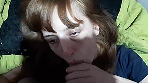 Young beauty sucks big cock of her stepbrother