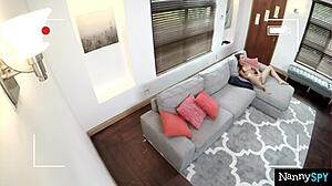 Nanny Cam Catches Charity Playing with Her Pussy