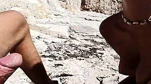 quick beach fuck with teen babe