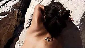 quick beach fuck with teen babe