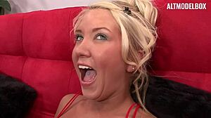 blonde and brunette lesbians licking pussies and using toys 😍