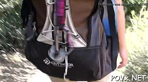 Legal age teen 18+ager gets rough in wet pov