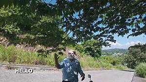 Oldest grandpa ever rims teen with tattoo and small tits in taboo sex act