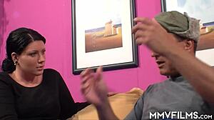 Fat Bitch In Stockings Swallows After Fingering Orgasm!