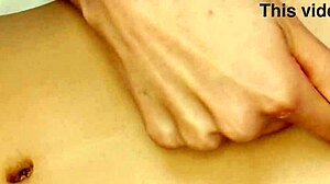 Cute brunette reveals her petite body on the sofa.