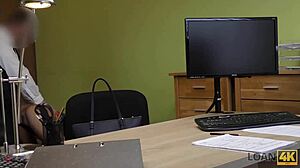 Want credit? Fuck me in the office, brunette hottie.