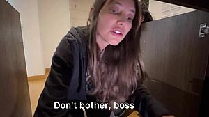 I never noticed my maid was this hot! She bent over to clean the study, and wow.