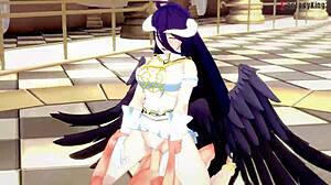 albedo and the overlord having some fantasy sex in this full scene