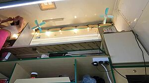 This crazy girl gets upskirted at work for extra money