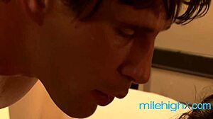 Teacher and Student in Retro Classroom