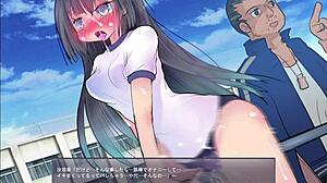 Exposing play girl masturbates in anime hentai game