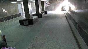 Remote Controlled Vibrator in Crowded Cafe with Letty Black.