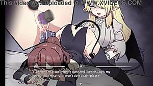 corporate succubus uses toys and bondage on lesbian partner