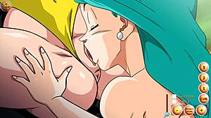 Bulma licks pussy while getting fucked hard