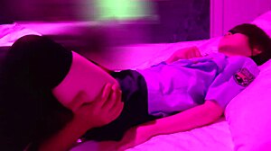 Amateur POV of blindfolded female police officer getting blowjob and cunnilingus