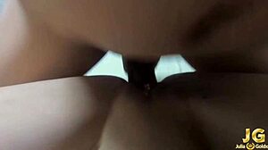 Brunette In Red Dress Sucking And Riding