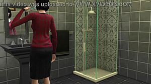 Japanese stepmom says, 'I caught you masturbating, stepson,' then gets horny and fucks him hard