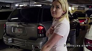 dude makes blonde laugh then fucks her hard