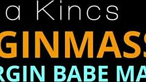 Super Hot Blonde Babe Experiences First-Time Virgin Massage with Oiled Tight Pussy.