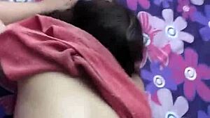 Spying on cute sister in bathroom