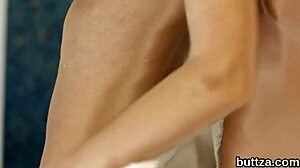 This adorable skinny teen gets her wet pussy and anal drilled hard