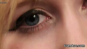 Bizarre Blowbang with Old Centerfold Receiving Jizz Facial in POV Bukkake